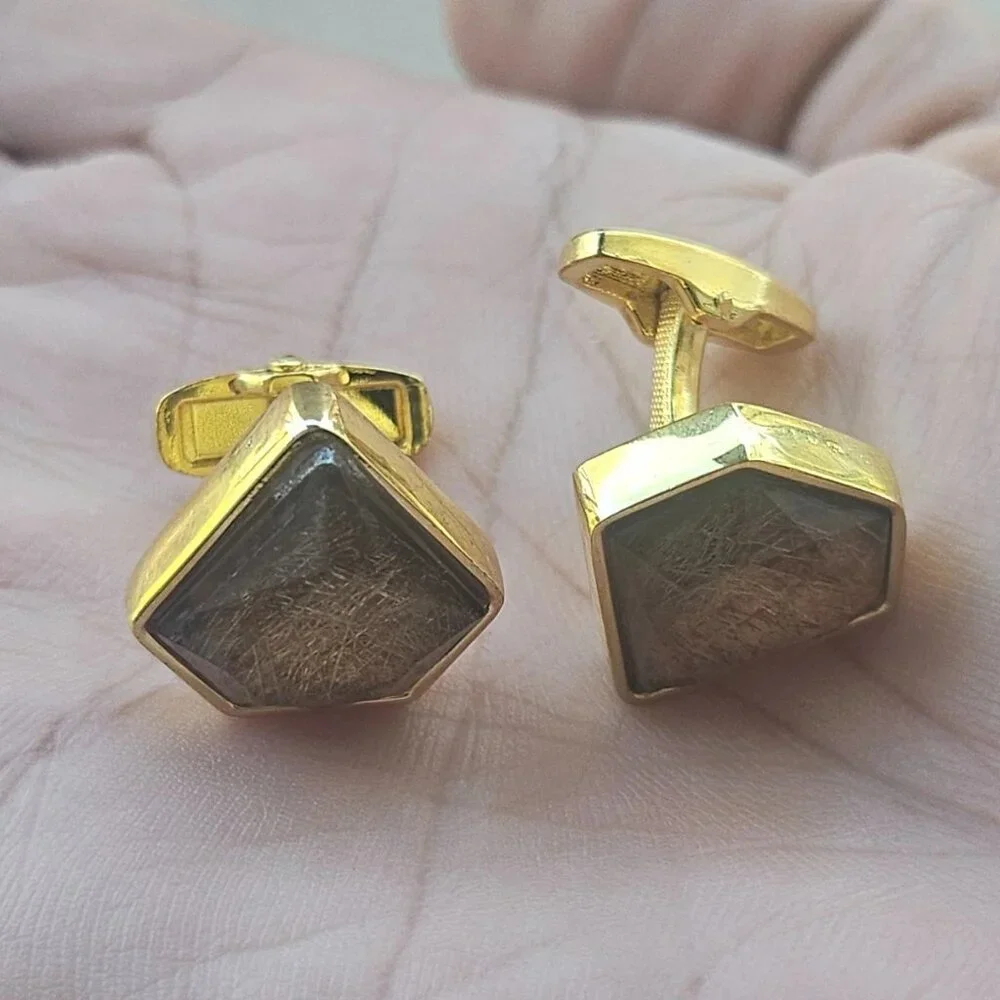 Men Jewelry Cufflinks Gold Tone Fashion Jewelry Shirt Cuff Stud Cuff links New